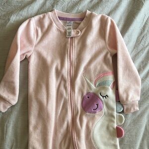 BOGO George unicorn zipper footie 3T